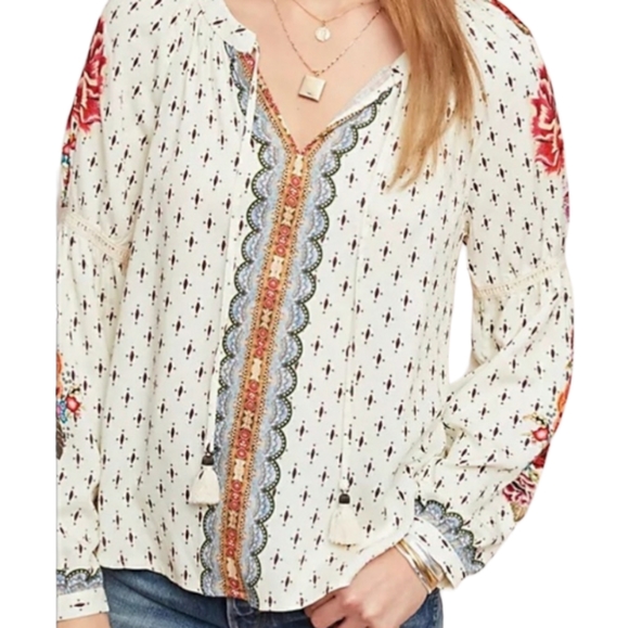 FARM Rio Tops - Farm Rio Tie Front Tunic Size S